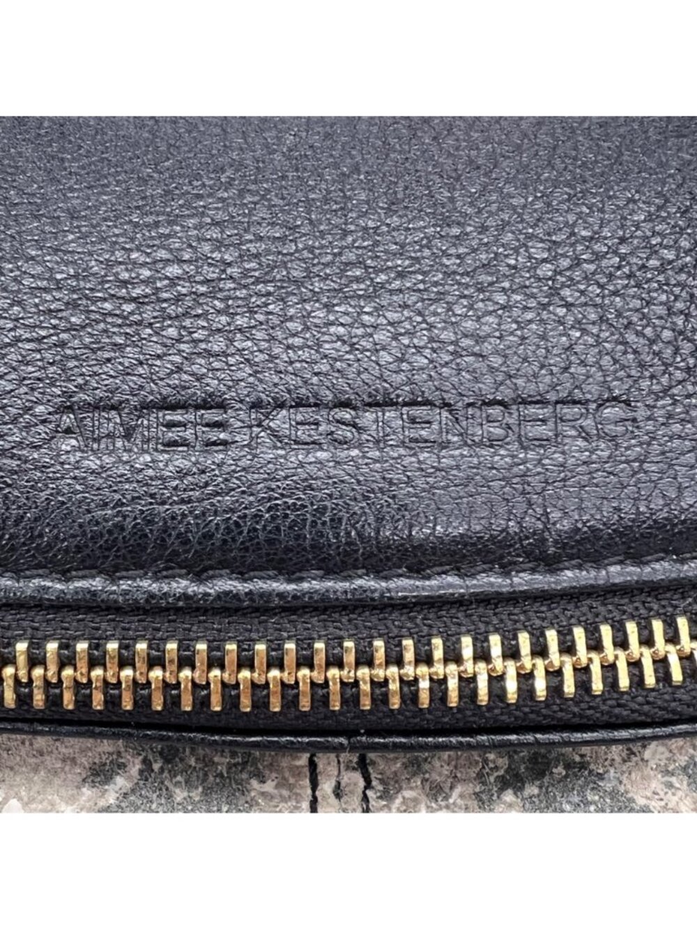 Aimee Kestenberg Snake Print & Black Leather Bag Purse 10 Zippered Compartments - Picture 15 of 16